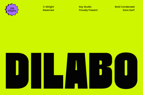 Dilabo: A Bold Condensed Sans Serif Font for Modern Branding