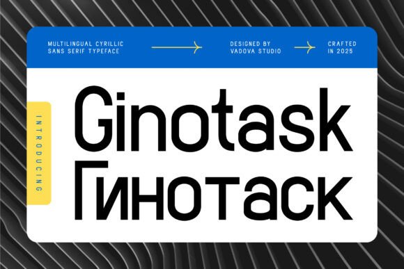 Ginotask: A Sharp Sans Serif Typeface for Modern Branding