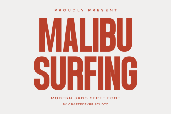 Malibu Surfing: A Modern Sans Serif Font for Handmade Labels and Creative Designs