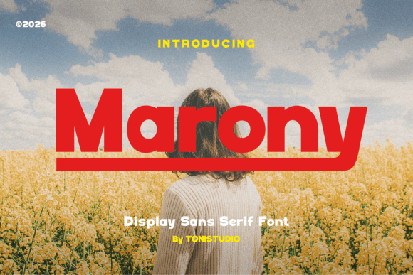 Marony: A Bold Sans Serif Font for Modern Editorial Design