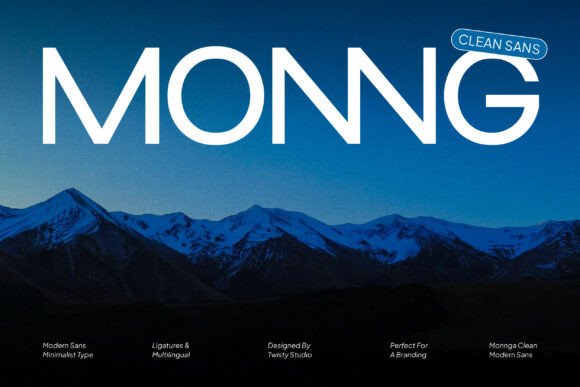 Monng: A Modern Sans Serif Font for Clean Editorial Design