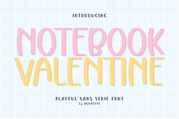 Notebook Valenitne: A Soft Sans Serif Font for Warm Branding Projects