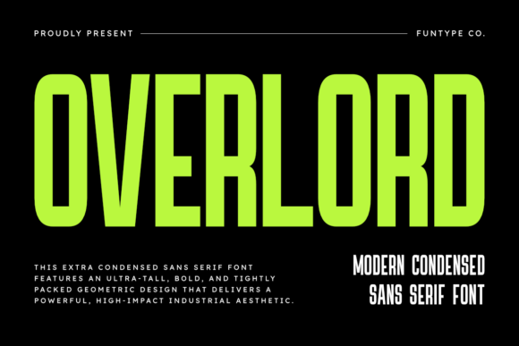 Overlord Font: Command Attention with Bold Sans Serif Typography