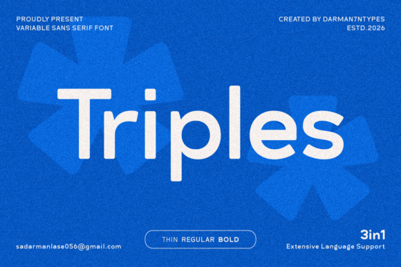 Triples: A Modern Sans Serif Typeface for Editorial Clarity and Brand Identity