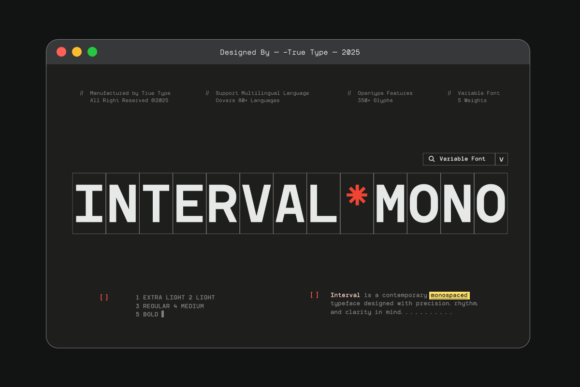 TRT Interval: A Clean Sans Serif Font for Business Branding