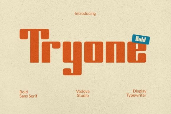 Tryone: A Bold Sans Serif Typeface for Modern Branding with Retro Charm